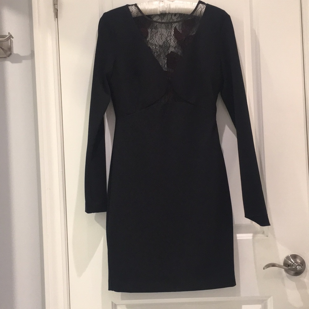 Marciano Black and Lace Bodycon Dress - Picture 1 of 10